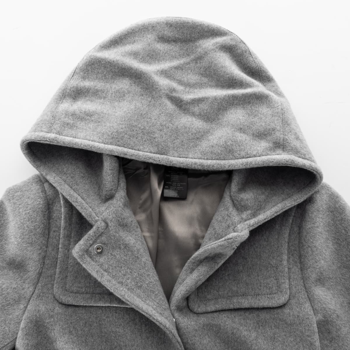 Cashmere hooded coat