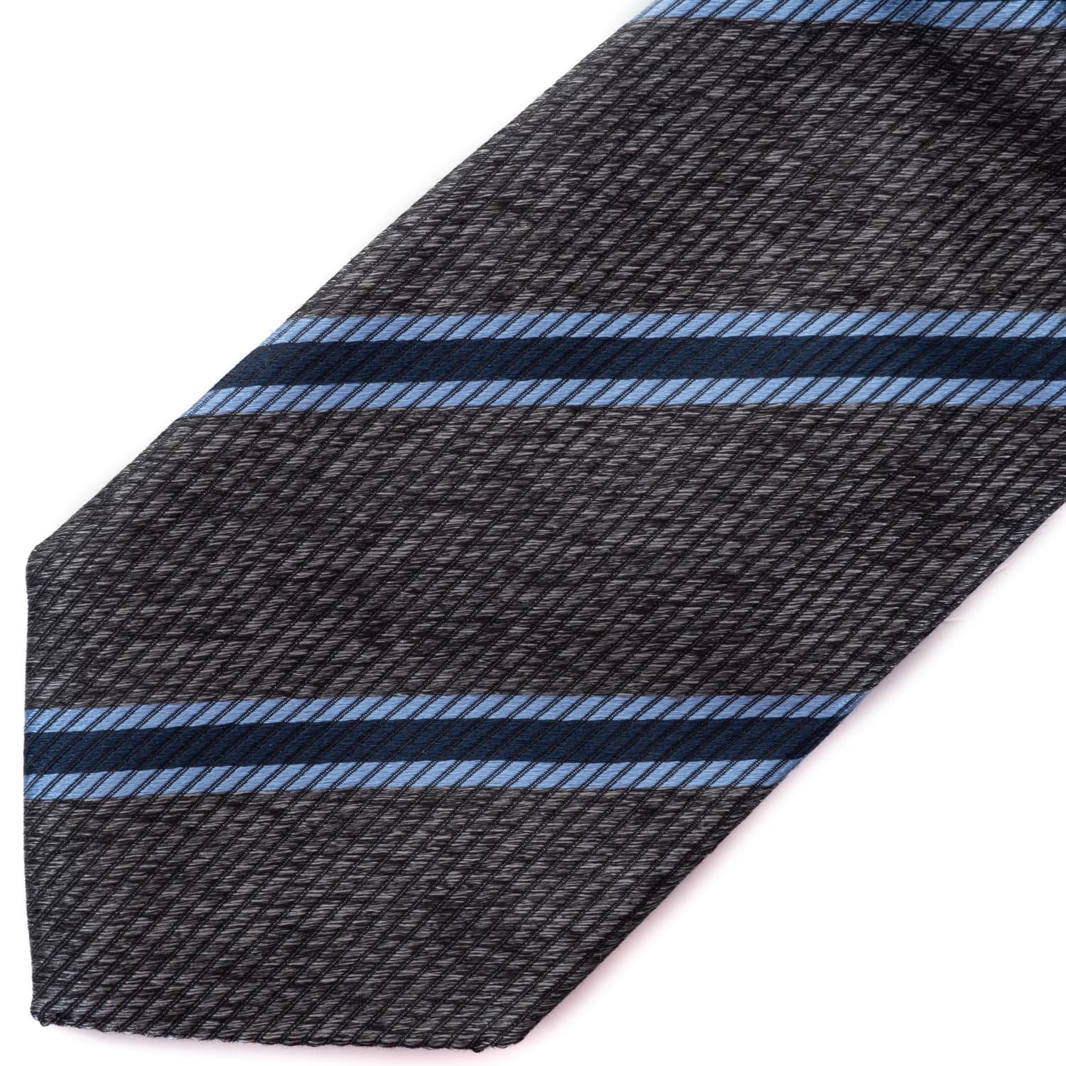 Tie Grey Blue Striped