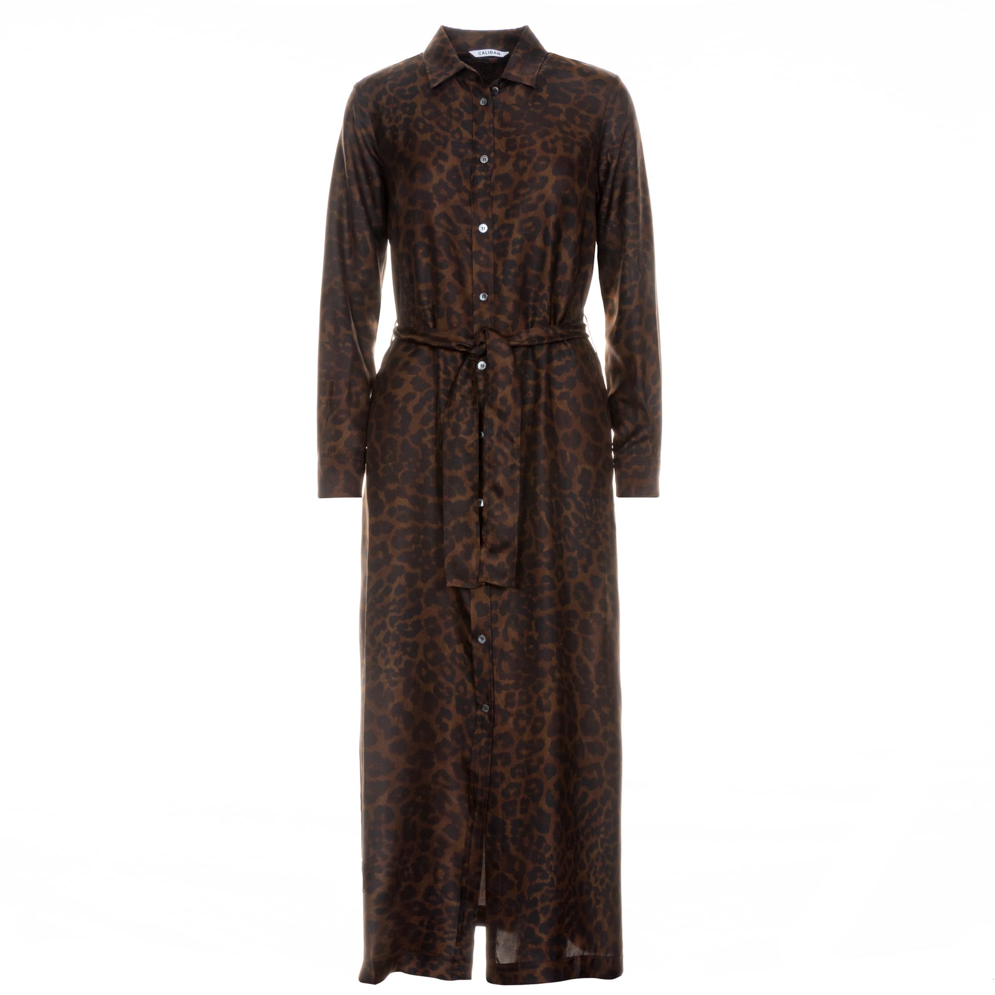 Maxi Shirt Dress Leopard Print Caliban-y2h-prk-fr1-3