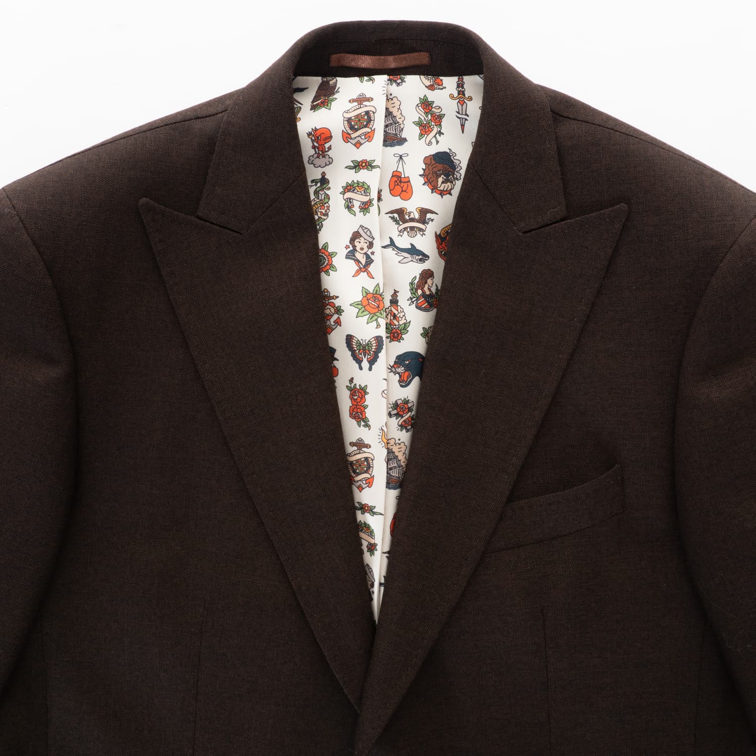 Virgin Wool Suit Brown