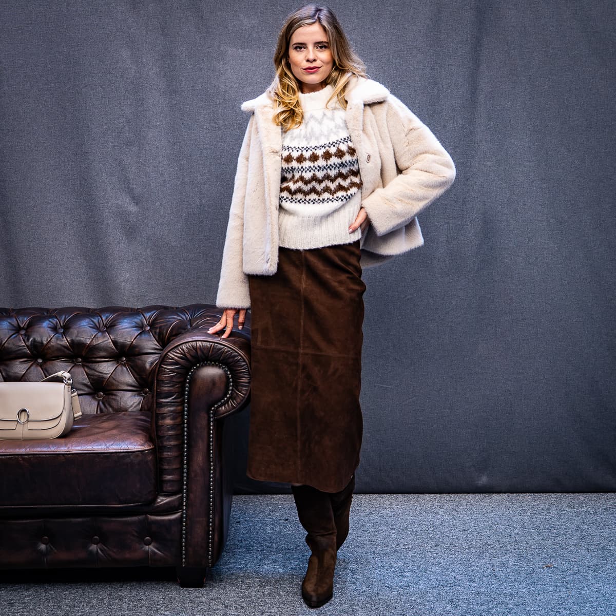 Faux-Fur Jacket Cajet Natural