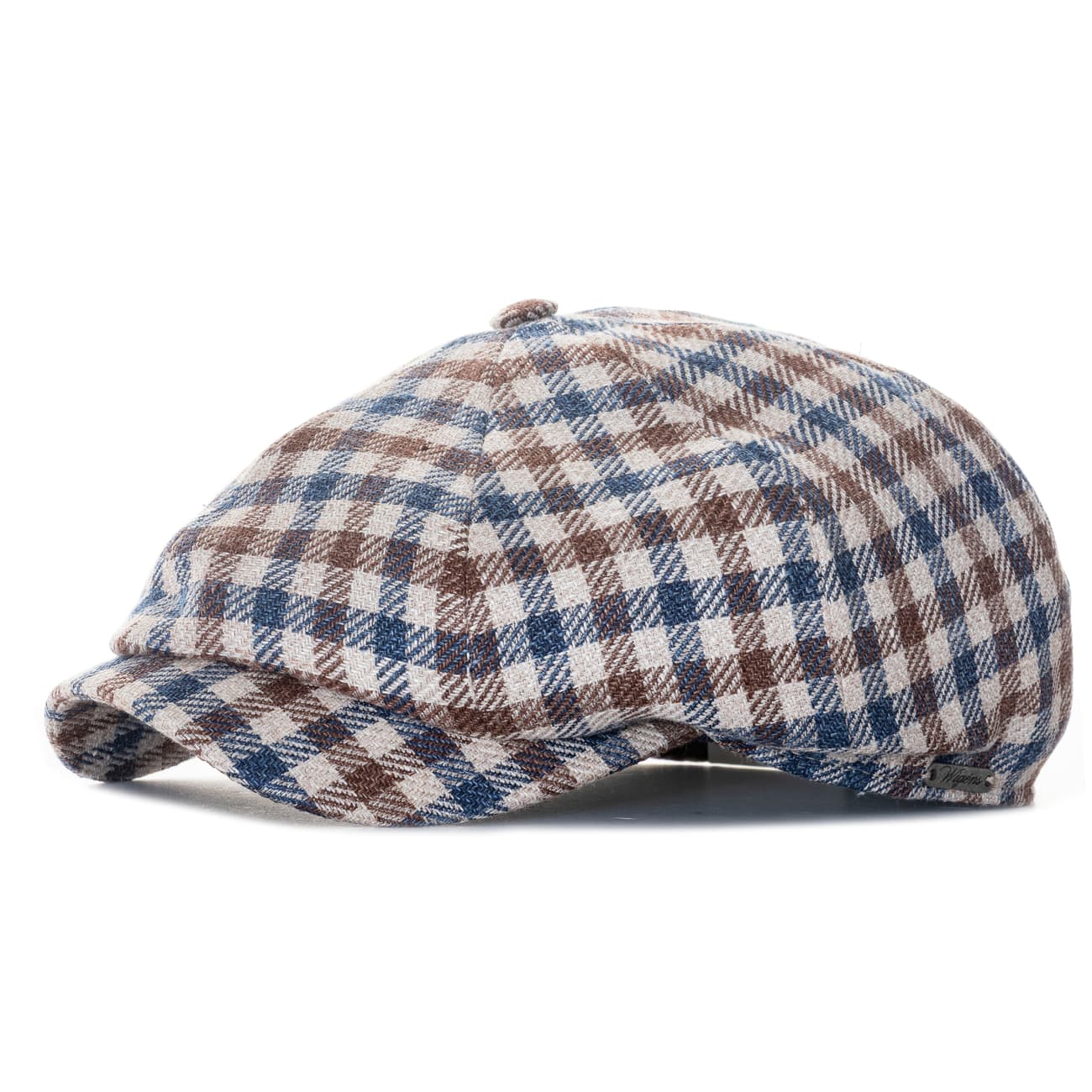 Newsboy Classic Cap Checked Linen Blend