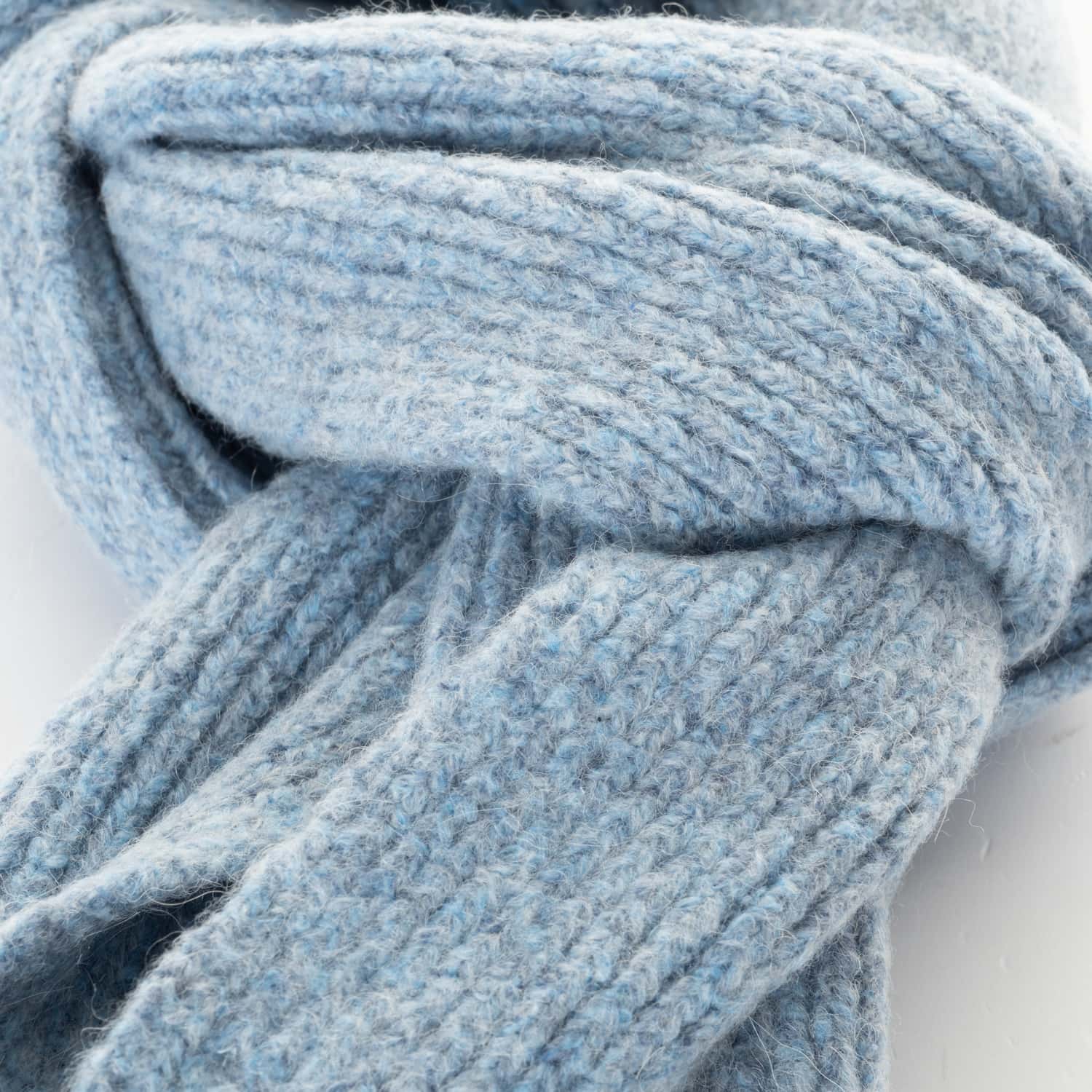 Tweed scarf beige