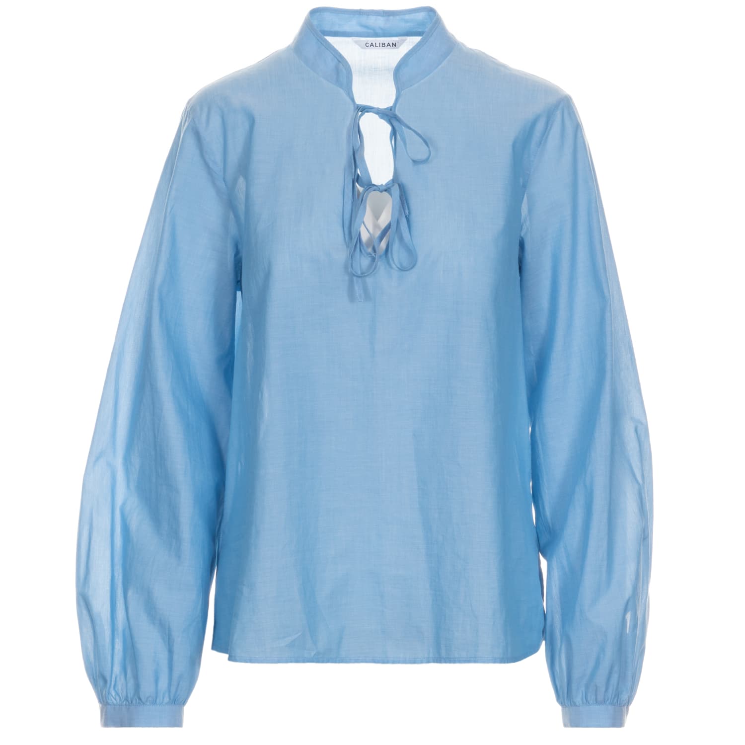 Fine Cotton Blouse Light Blue