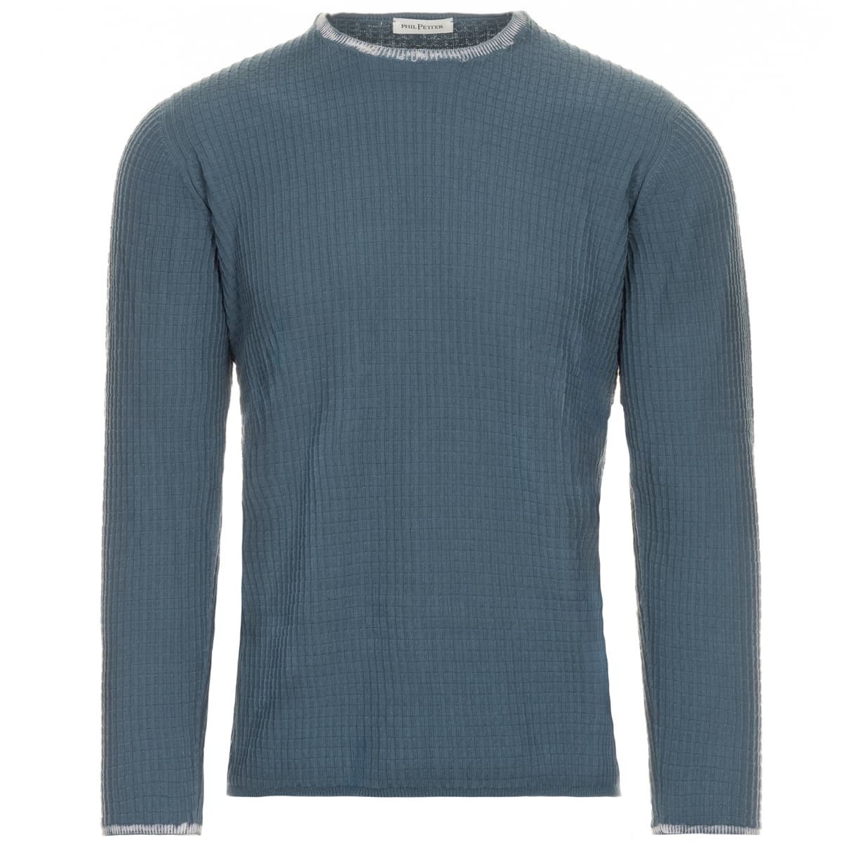 Waffle Knit Sweater Blue Waffle Knit Sweater Blue