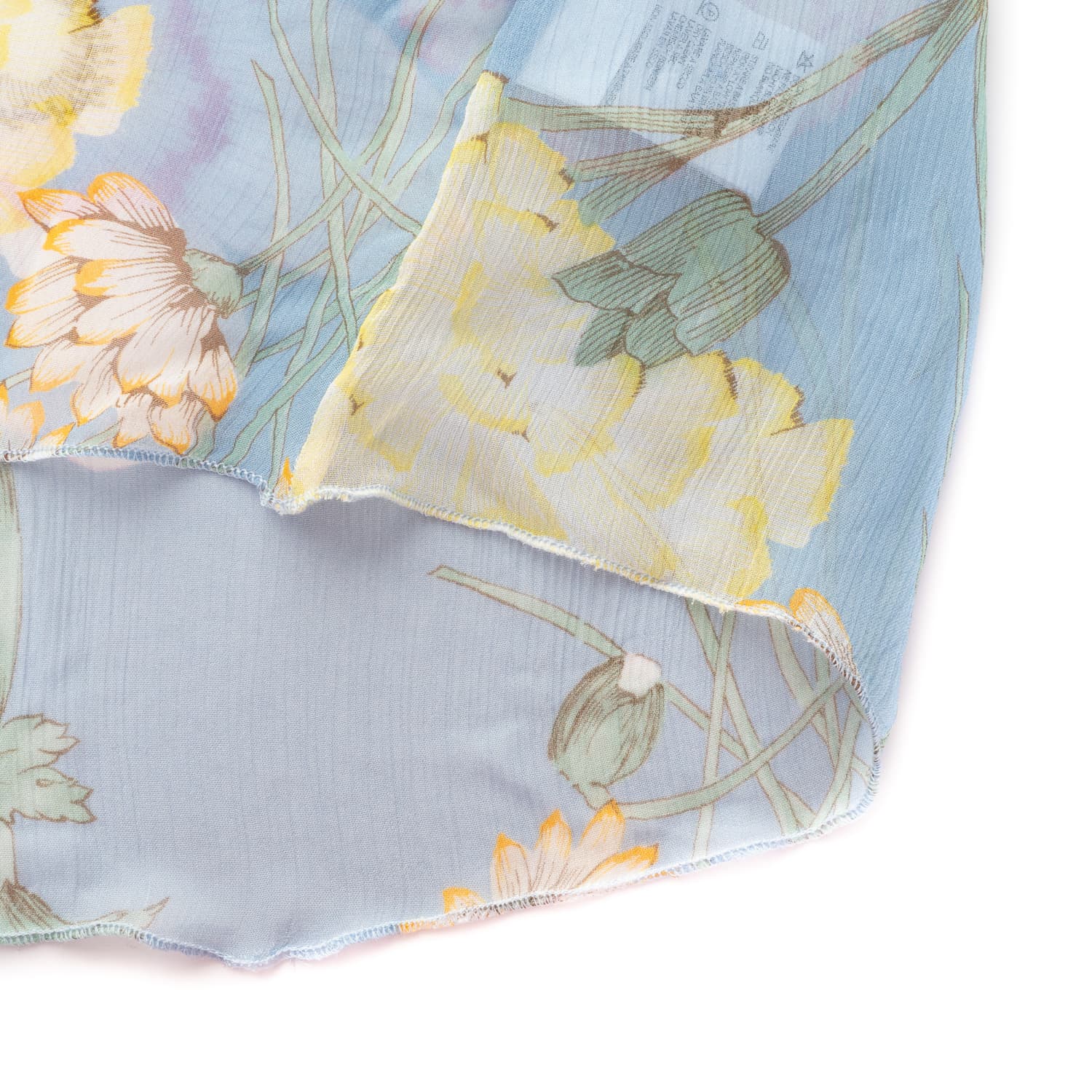 Light Blue Floral Viscose Blouse