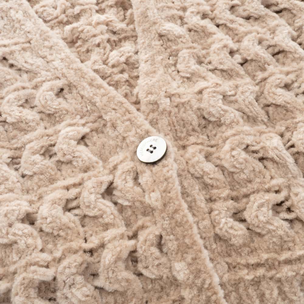 Textured Knit Short Sleeve Cardigan