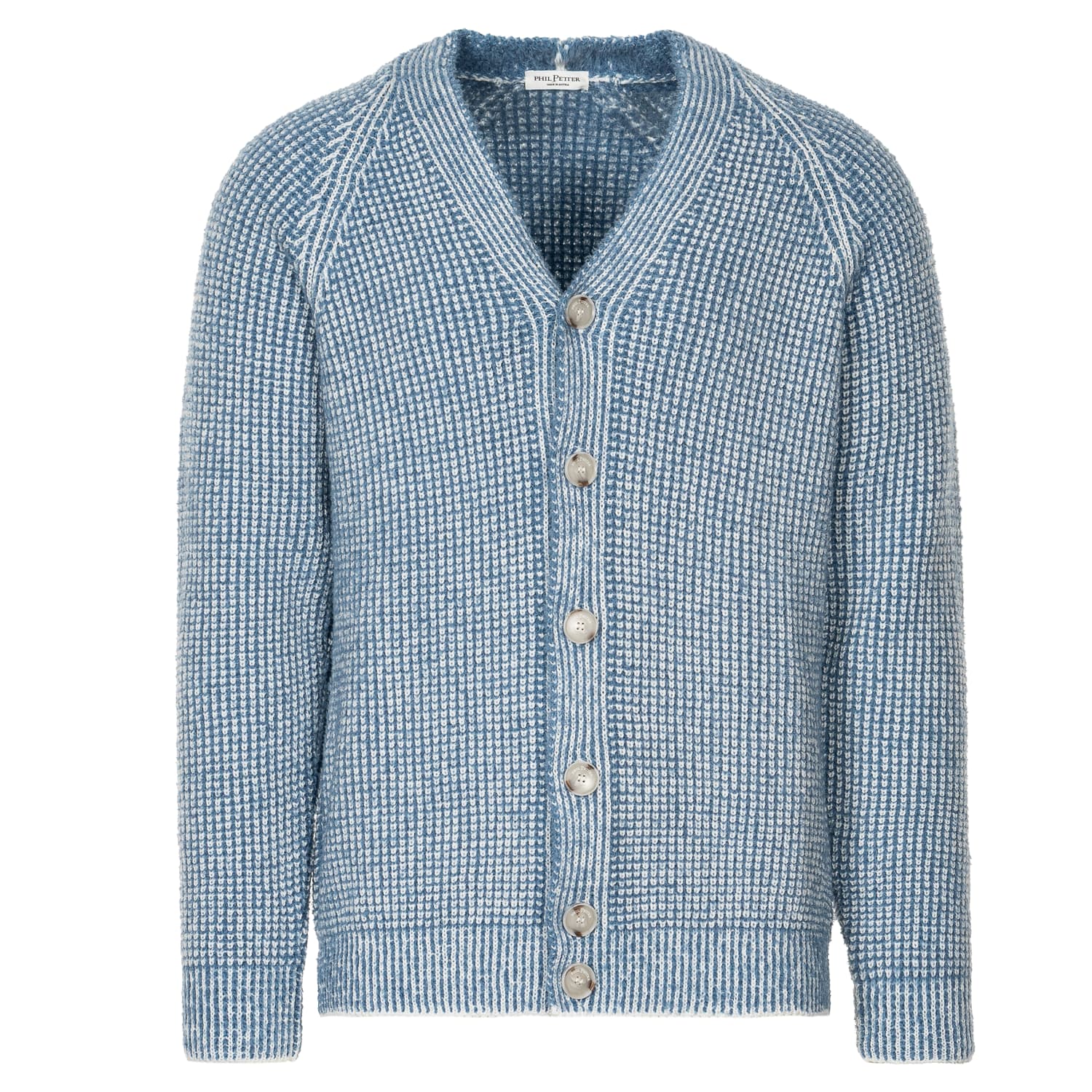 Flauschperlfang Cardigan Light Blue