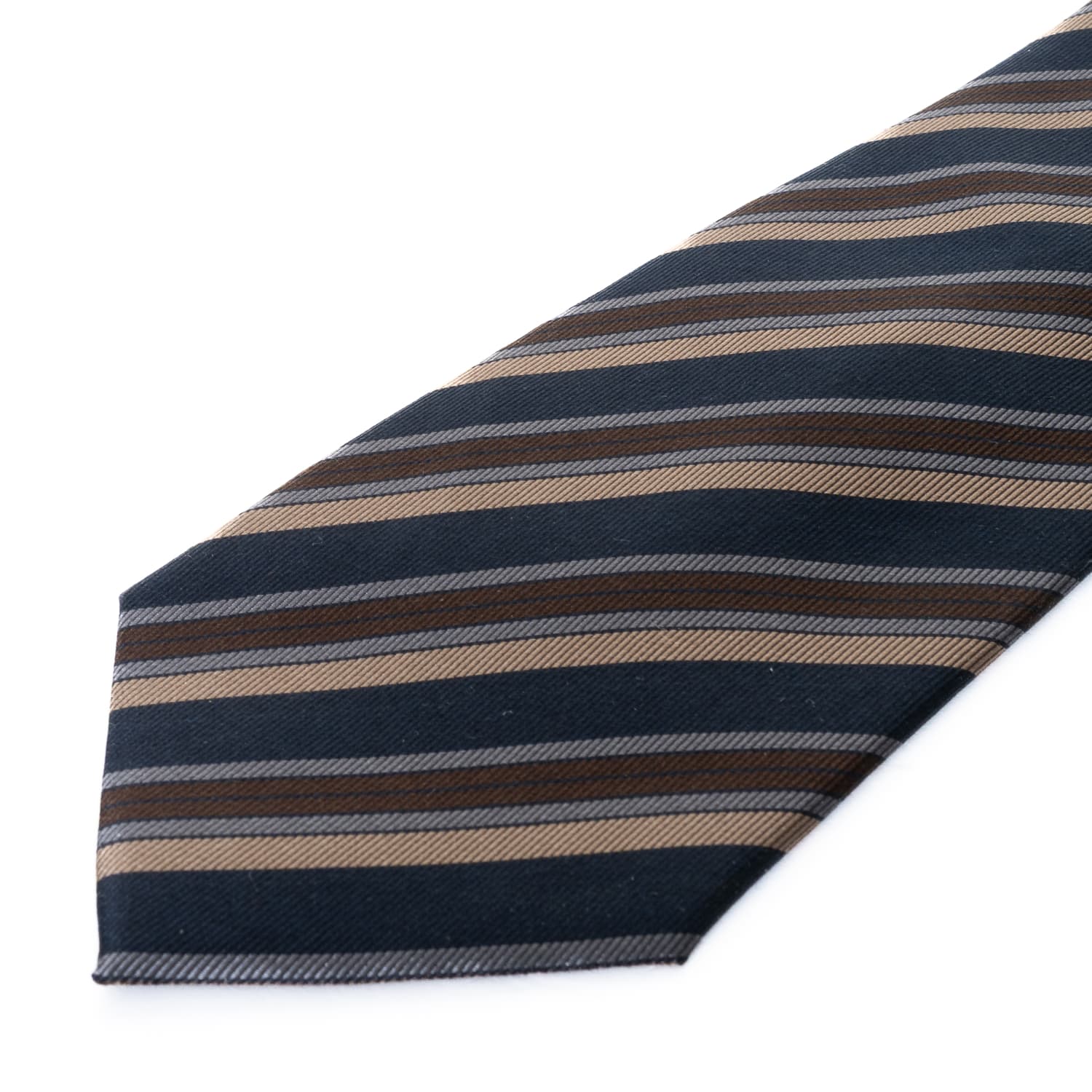 Albert Marine Striped Silk Tie