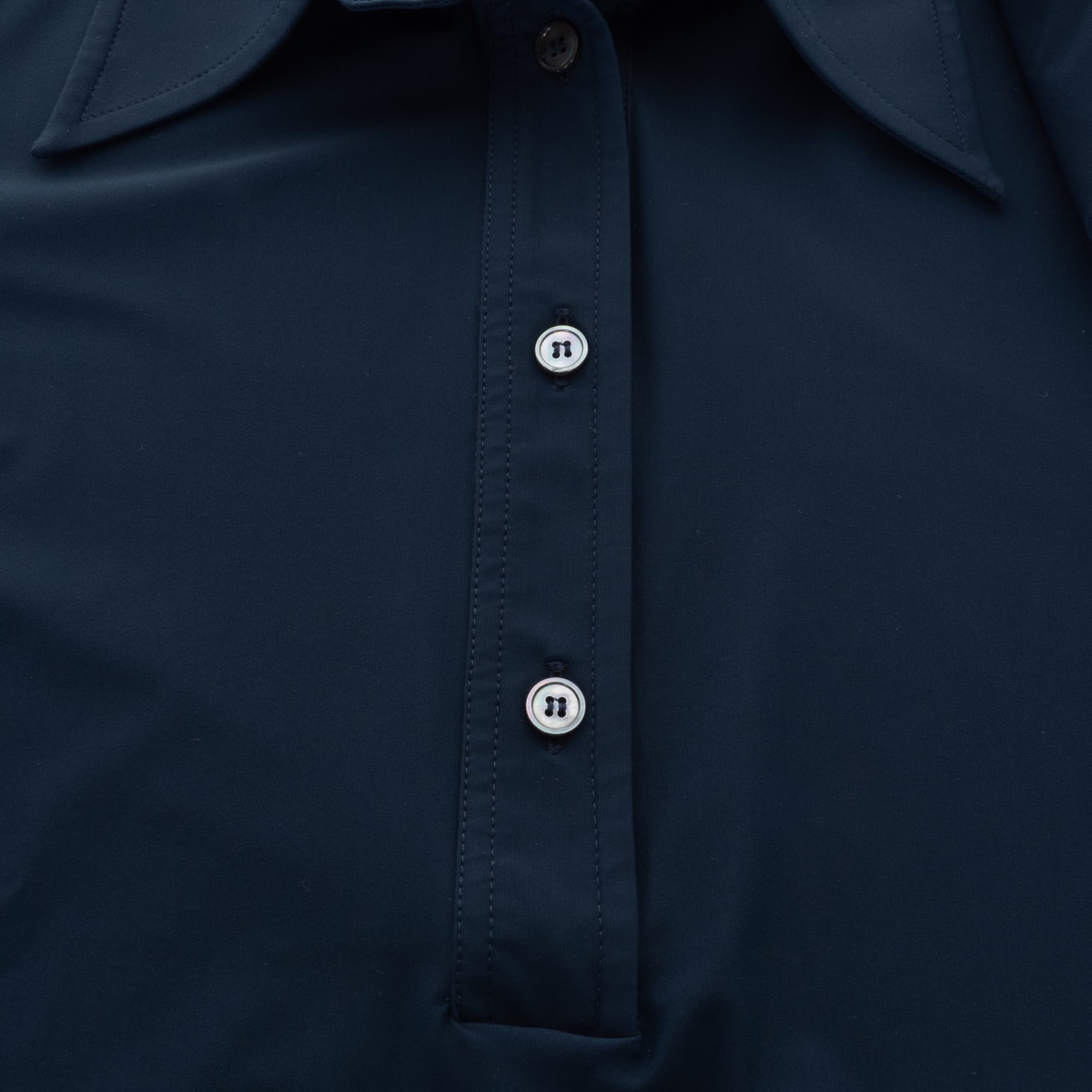 Stretch Jersey Polo Blouse