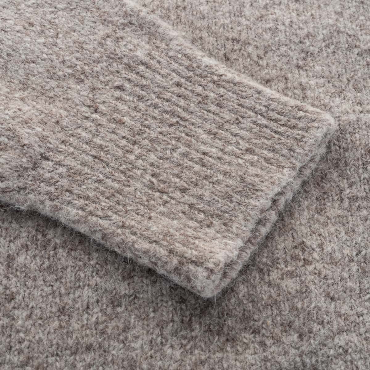 Tweed Turtleneck Jumper Natural