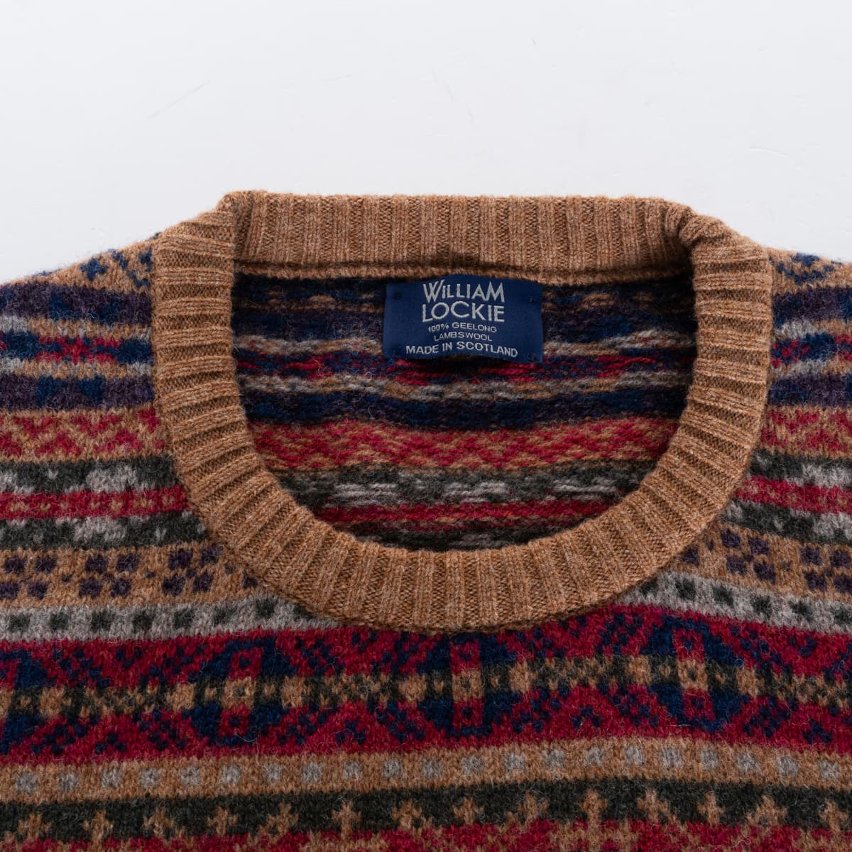 Lambswool Fairisle Sweater Red