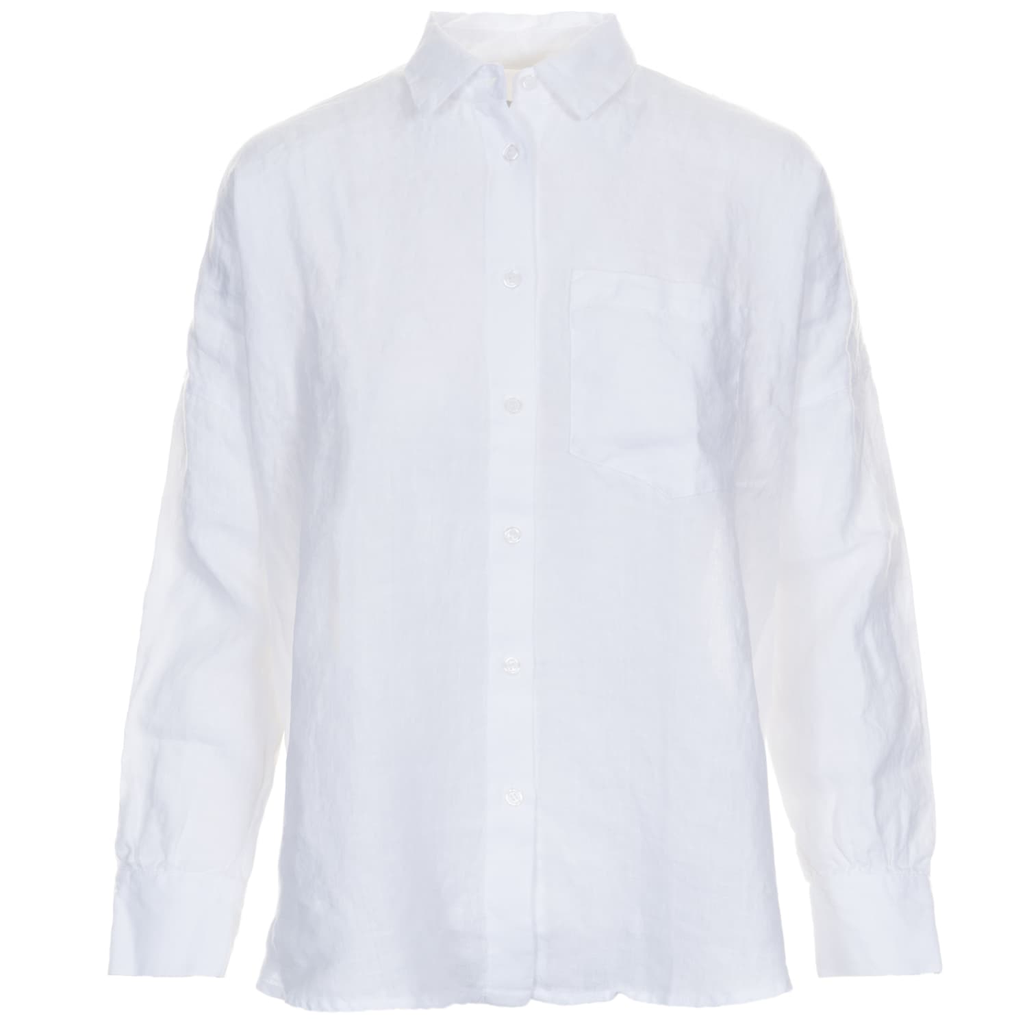 Linen blouse white relaxed fit Linen blouse white relaxed fit