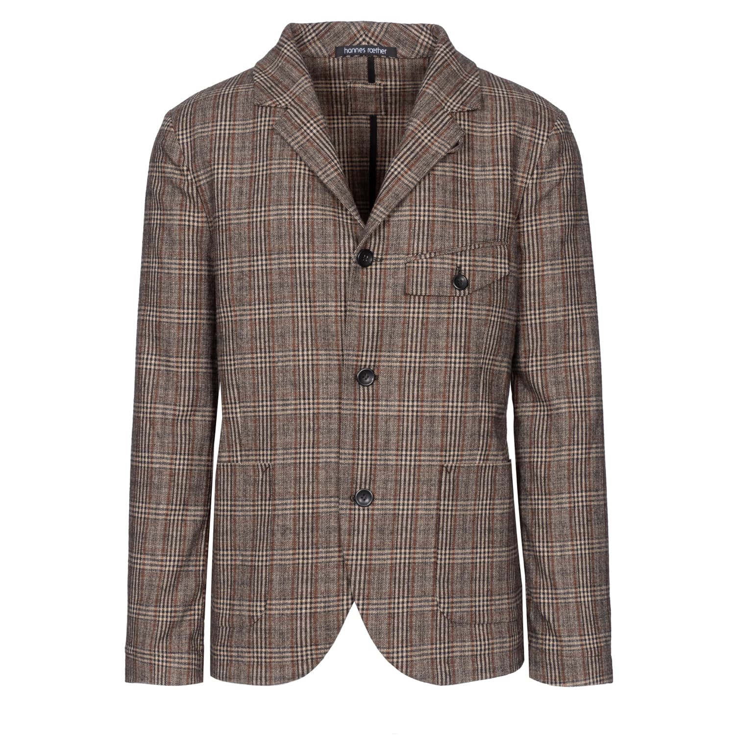 Checked Blazer par32done Beige