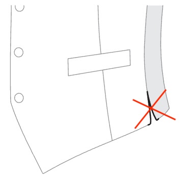 No – please WITHOUT side slits