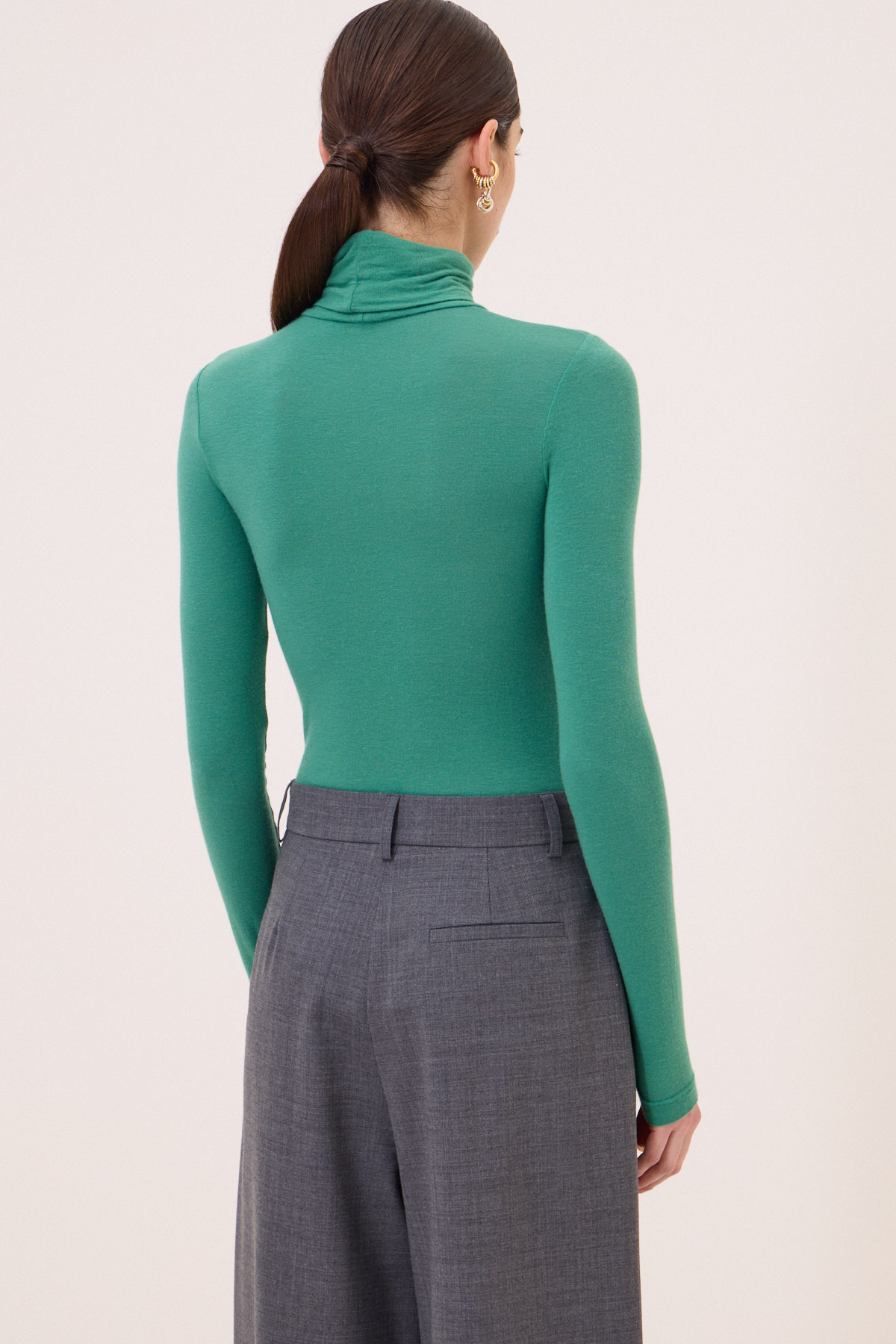 Turtleneck Jersey Top