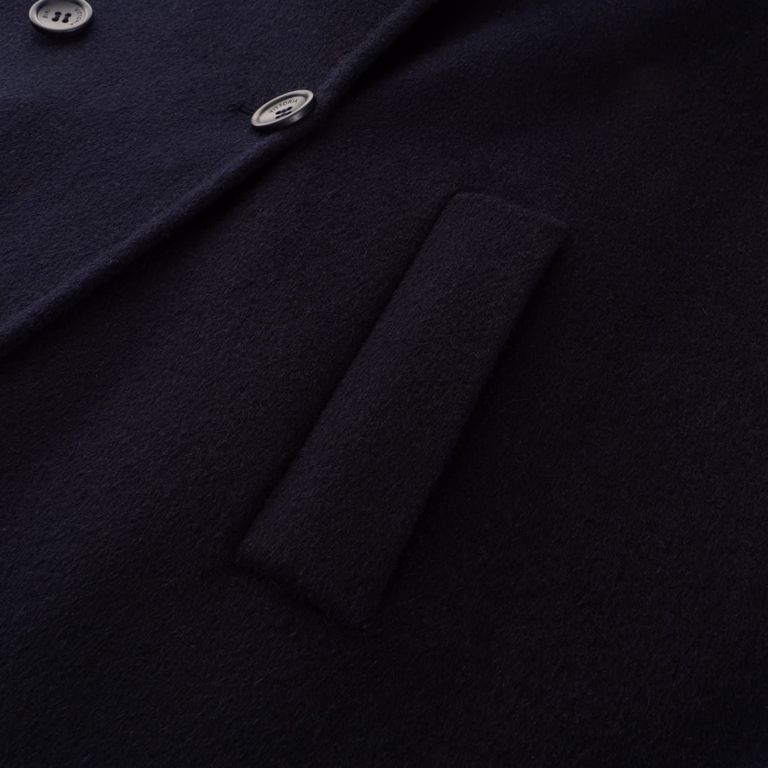 Wool Pea Coat Dark Blue