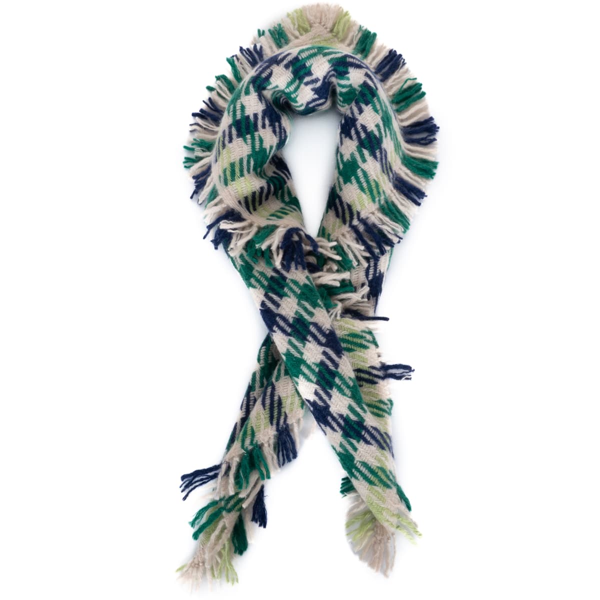 Checked Cashmere Bandana