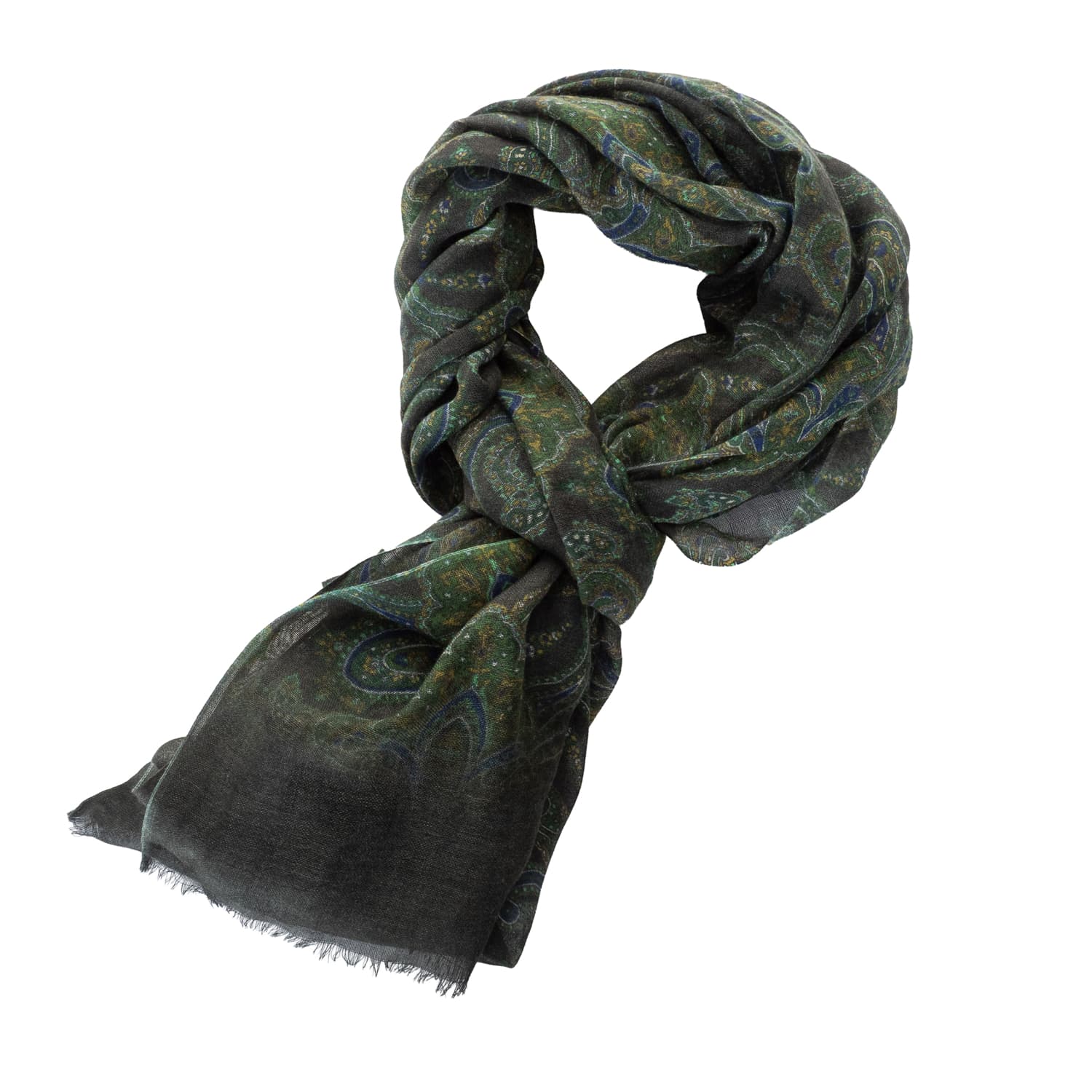 Fine Wool Paisley Scarf