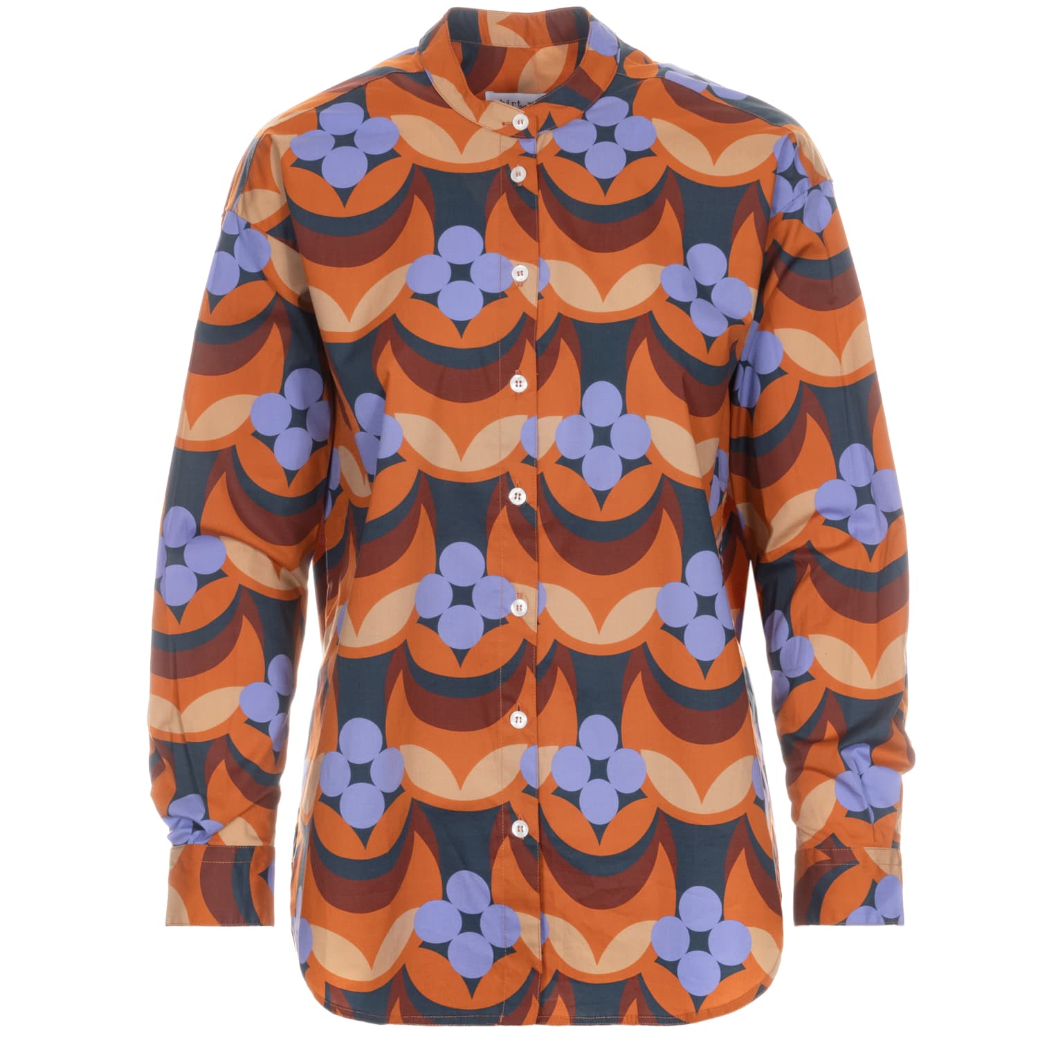 Cotton Blouse with Retro Pattern Cotton Blouse with Retro Pattern