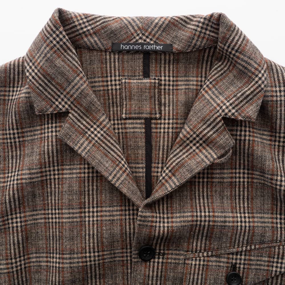 Checked Blazer par32done Beige