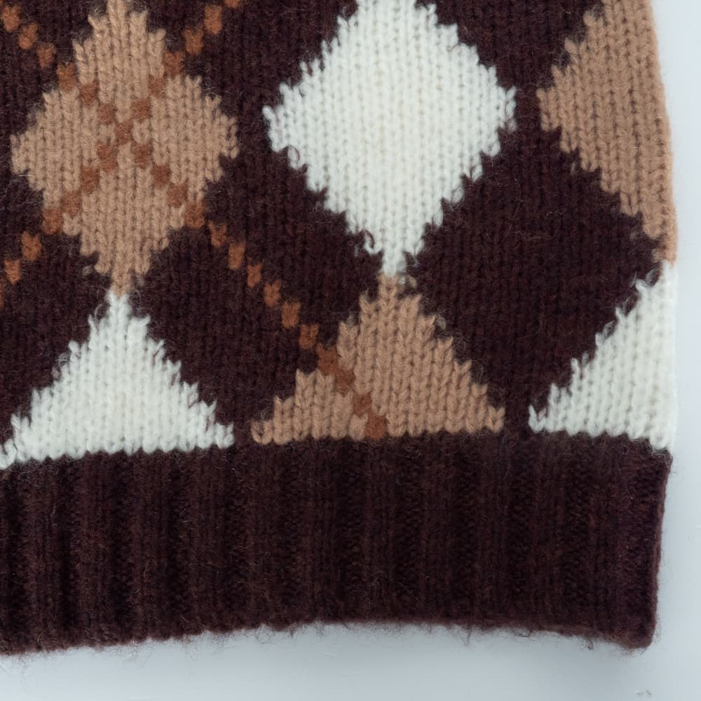 Wool-Cashmere Sweater Argyle