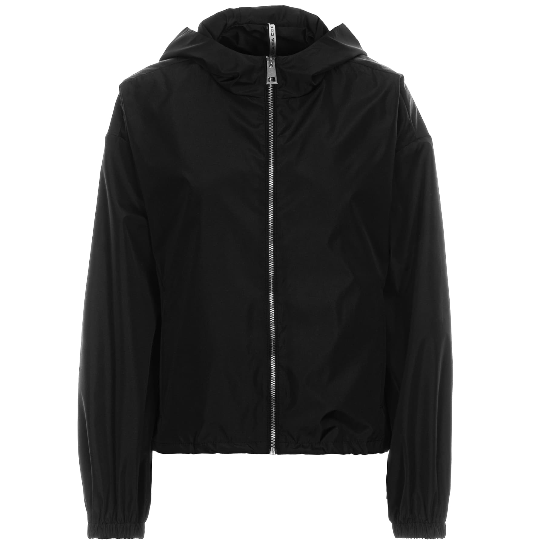 Hooded Jacket With Zip Black