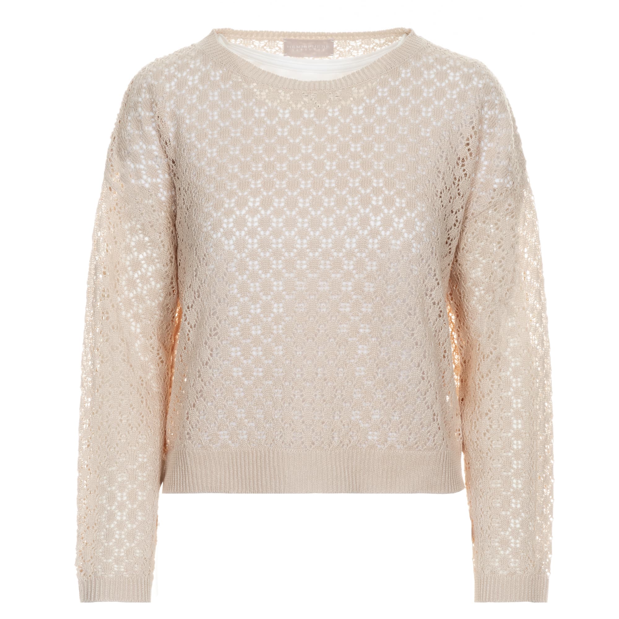 Linen Knitted Jumper Beige