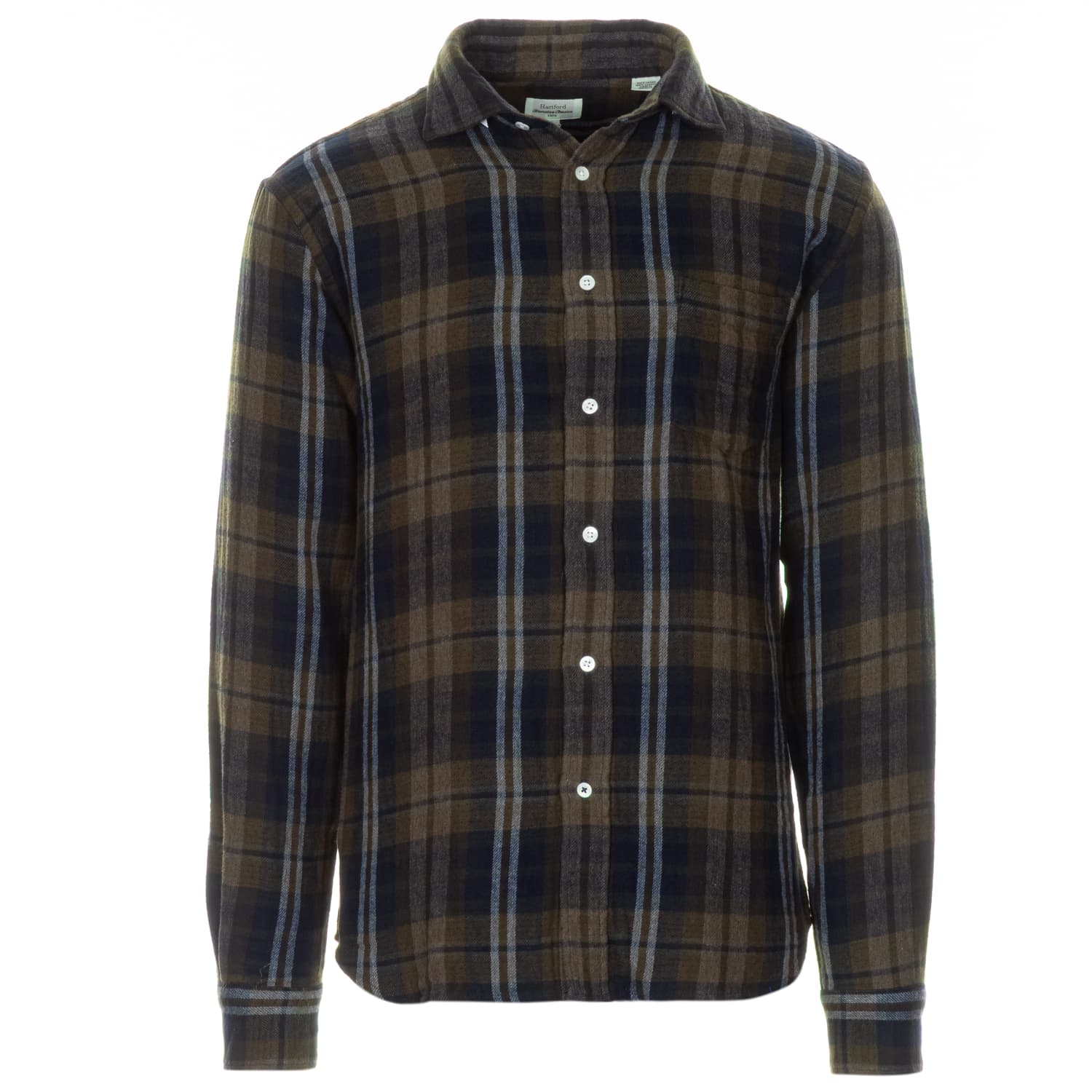 Flannel Shirt Paul Oliv-Khaki Flannel Shirt Paul Oliv-Khaki