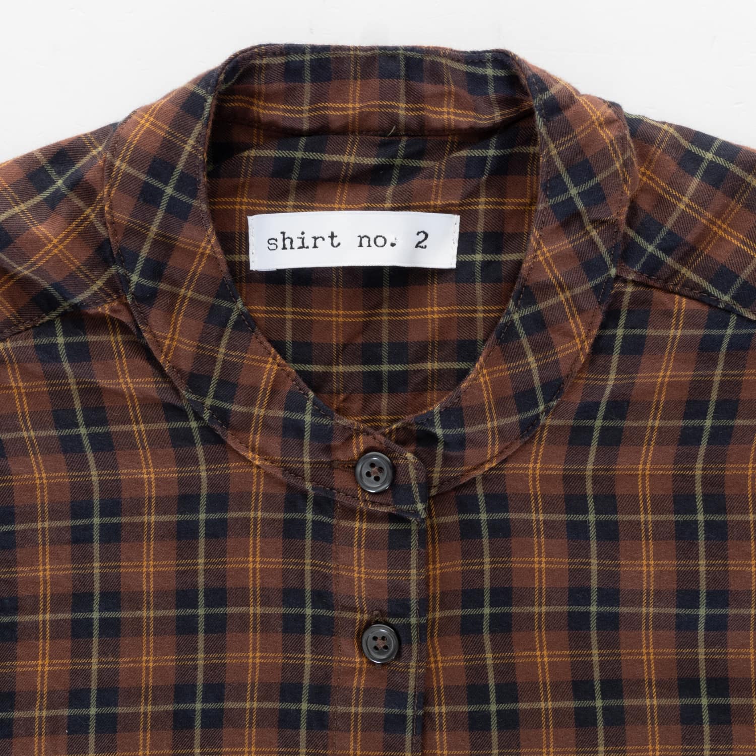 Cotton Blouse Grizzly with Stand Collar