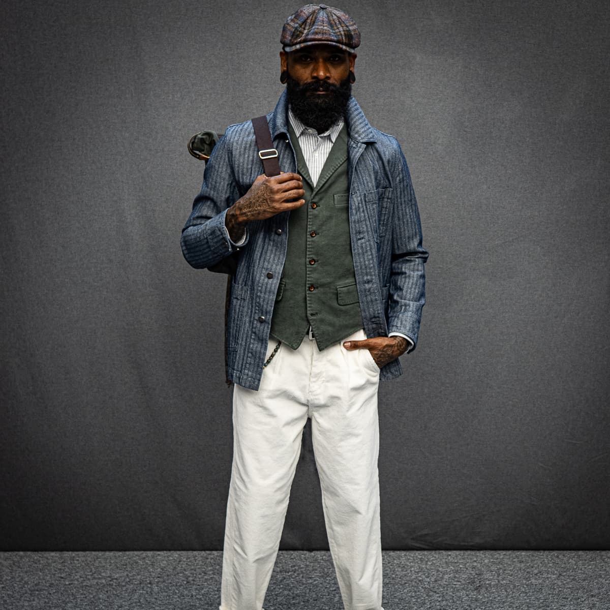 Cotton Shacket Herringbone
