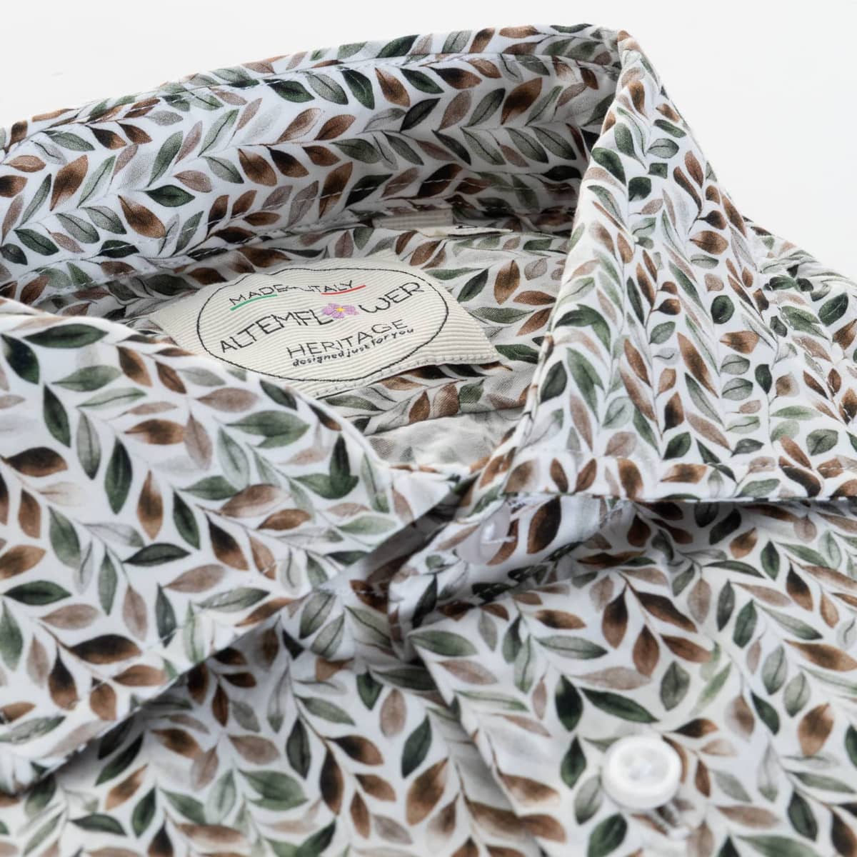 Shirt Positano Leaf Print