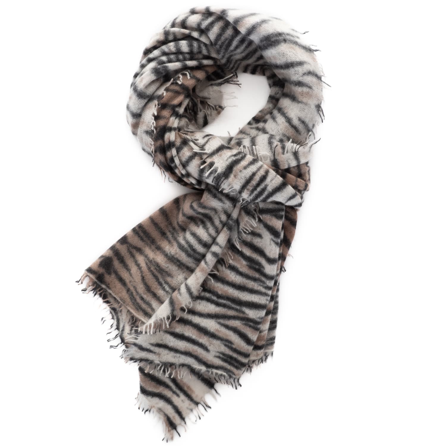 Cashmere Scarf Zebra Pattern