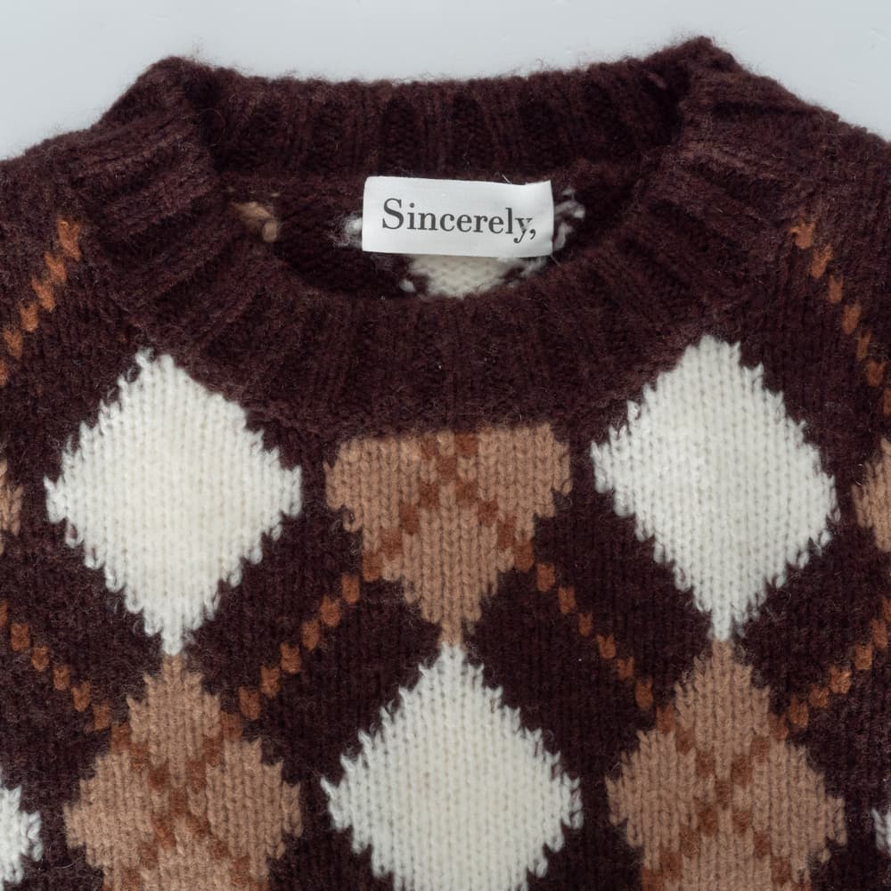 Wool-Cashmere Sweater Argyle