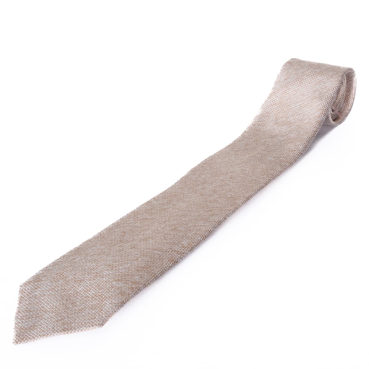 Silk Cotton Tie Beige