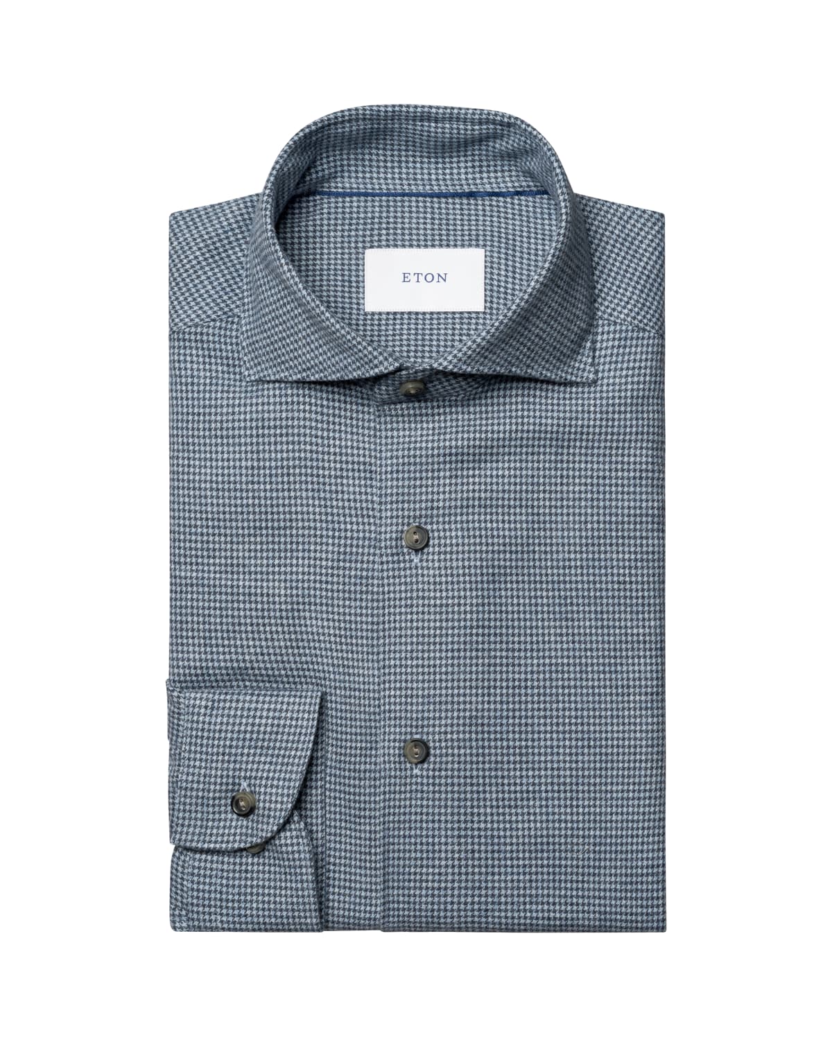 Casual Houndstooth Flannel Shirt