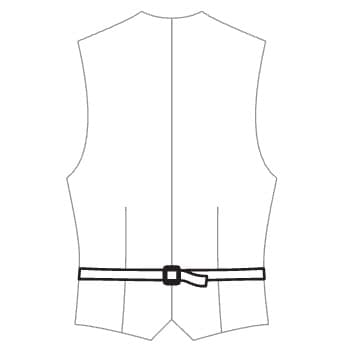 Fabric back with a fastening with a slit