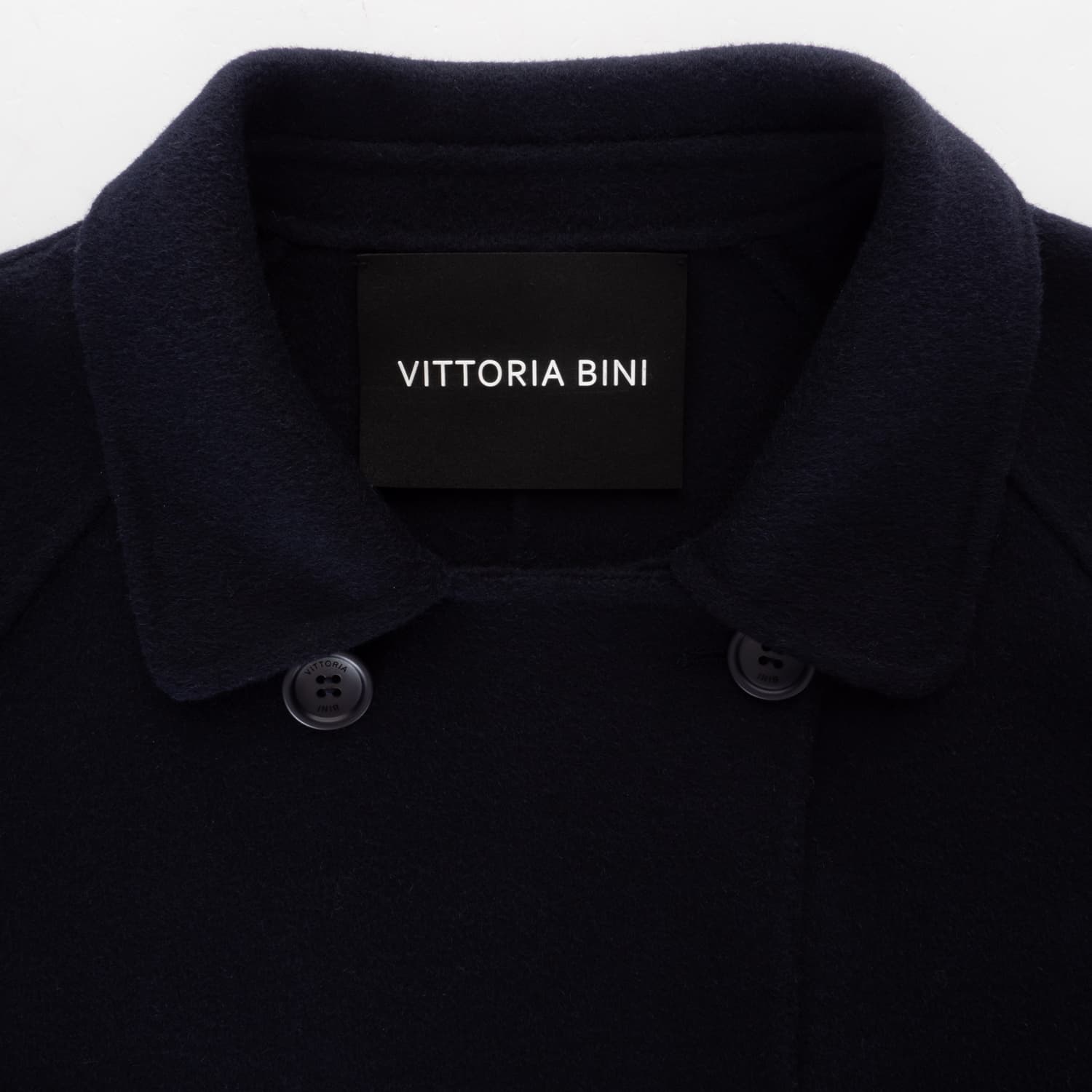 Wool Pea Coat Dark Blue
