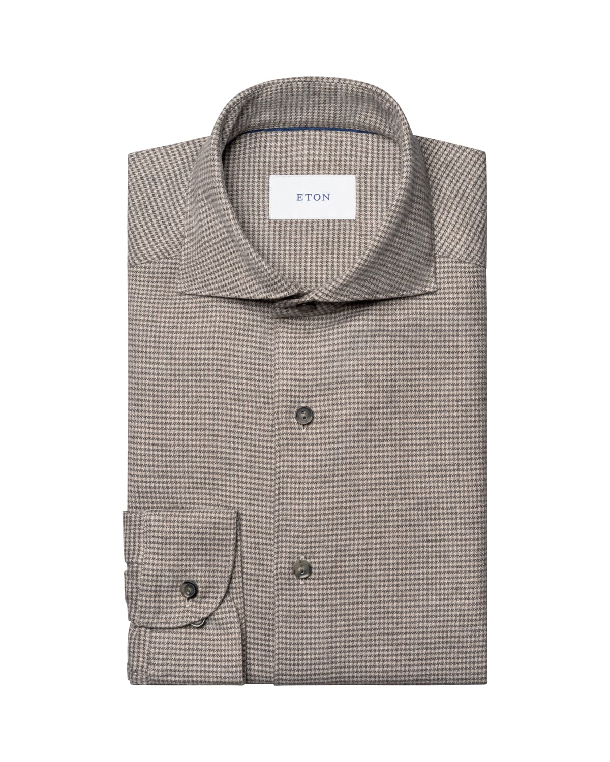 Casual Houndstooth Flannel Shirt