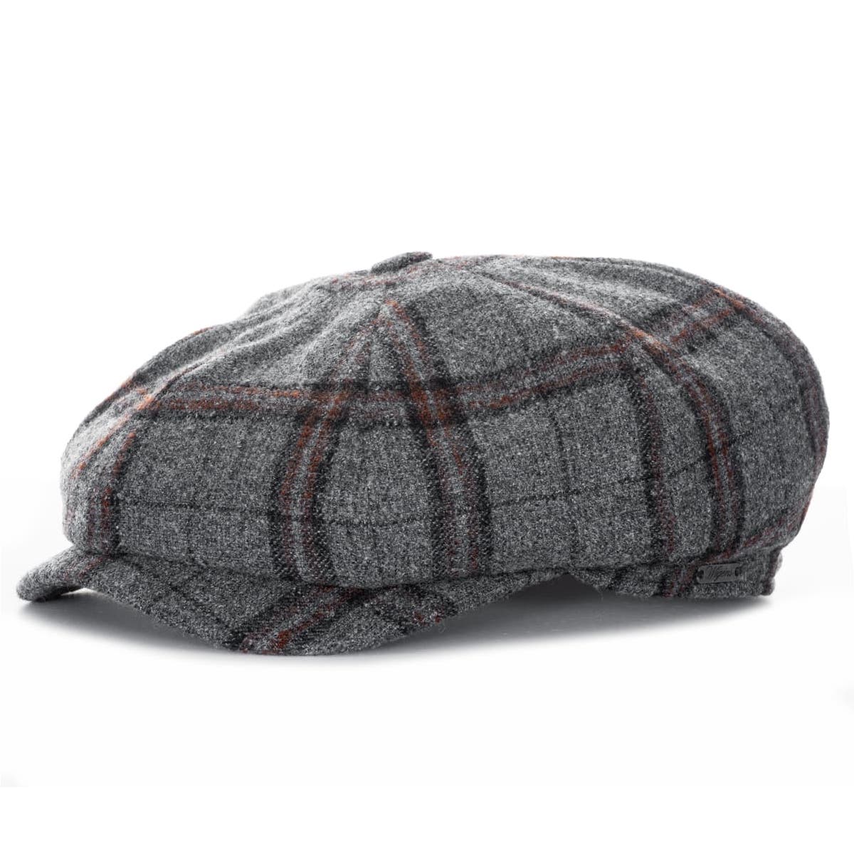 Newsboy Retro Cap Anthracite Checked Newsboy Retro Cap Anthracite Checked
