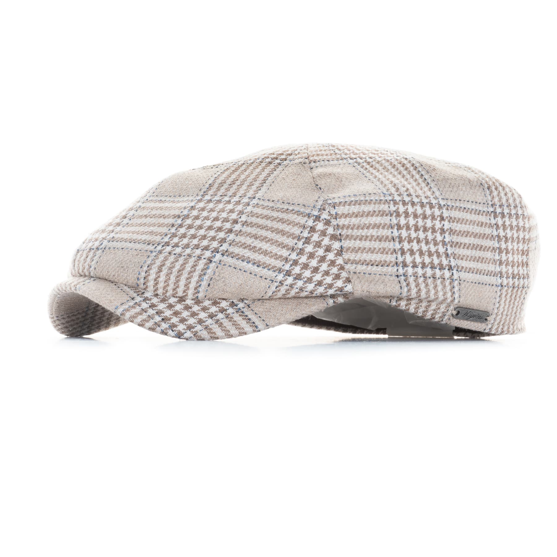 Newsboy Slim Cap Glencheck Natural