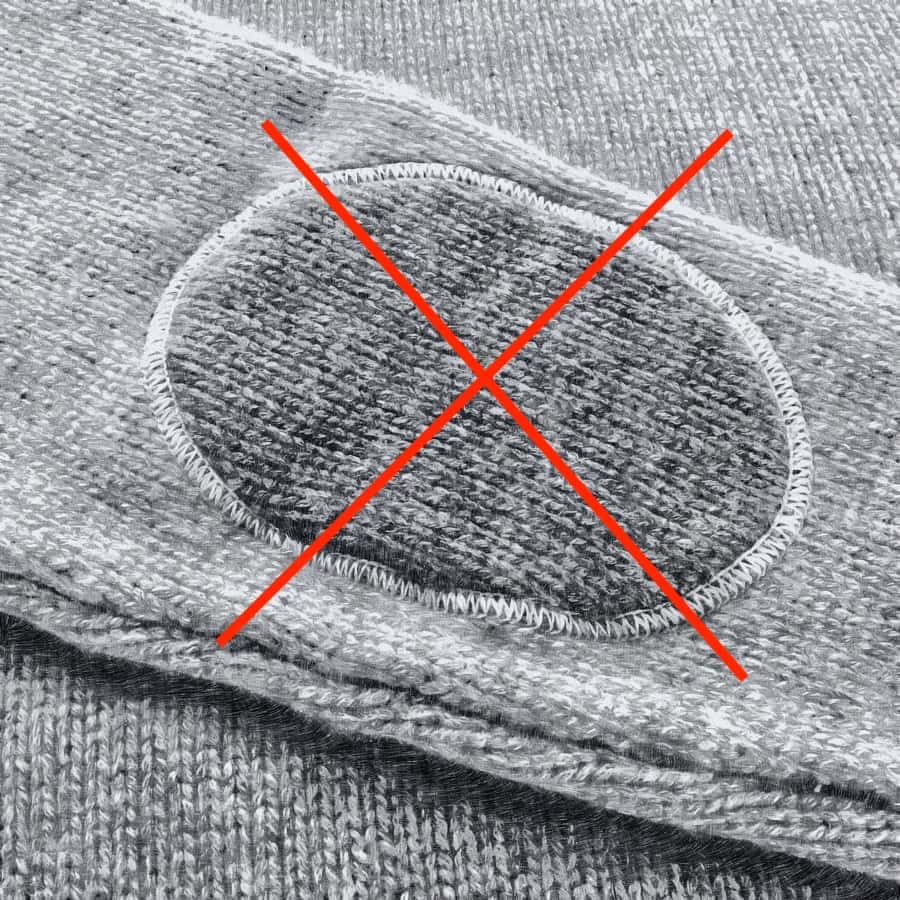 WITHOUT sleeve patch