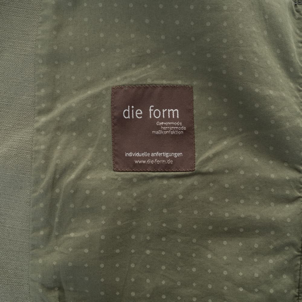 Waistcoat olive cotton linen