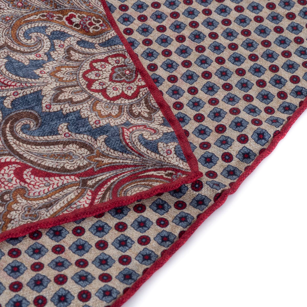 Paisley Silk Pocket Square 8191
