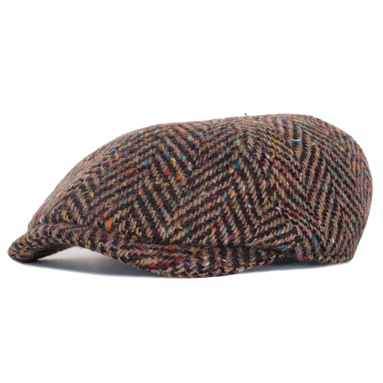 Newsboy Slim Cap Herringbone Tweed