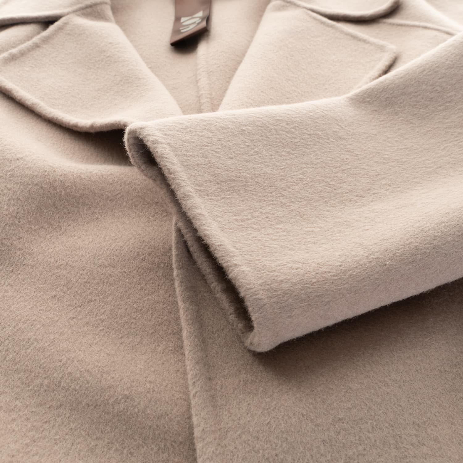 Belted Wool Coat Ecru