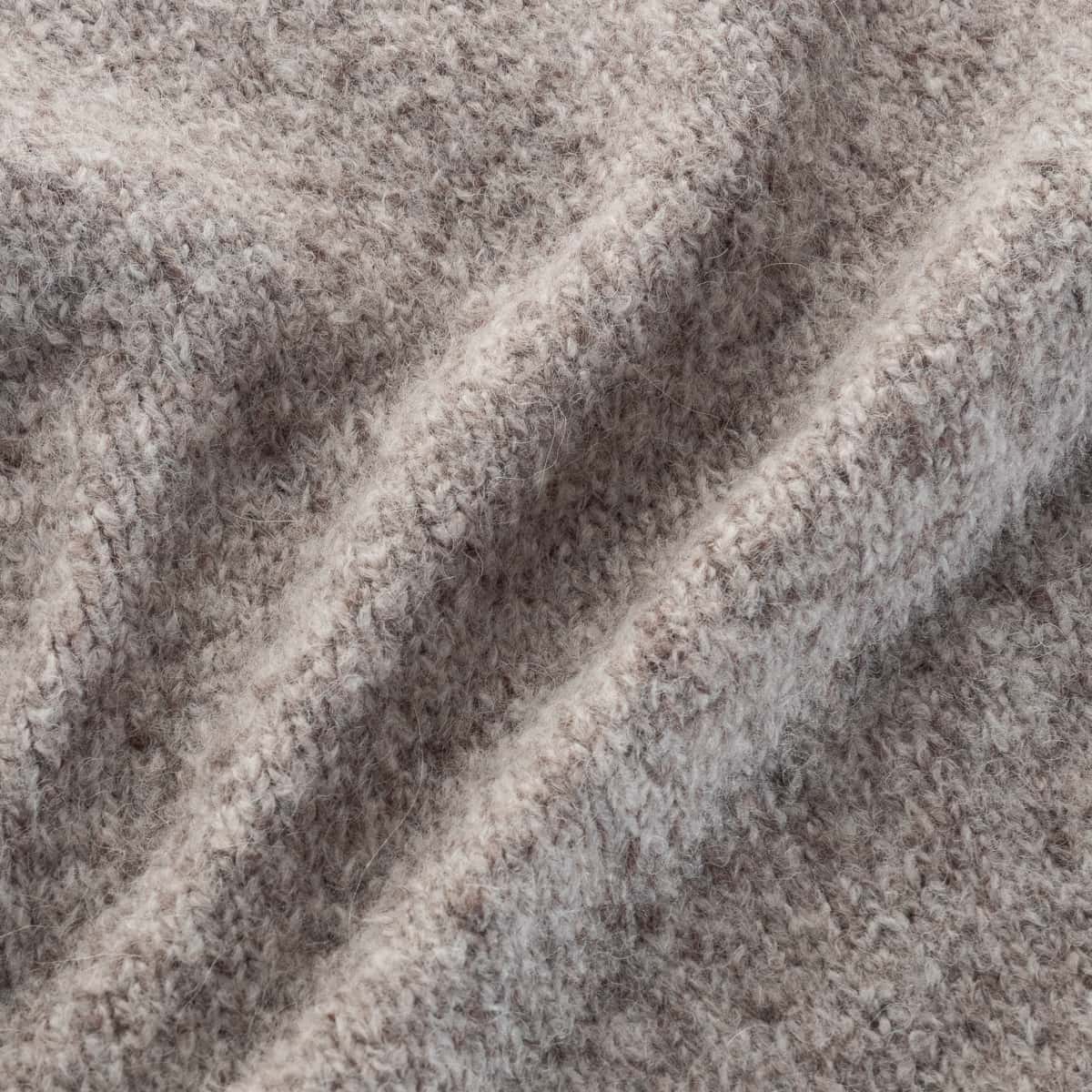 Tweed Turtleneck Jumper Natural