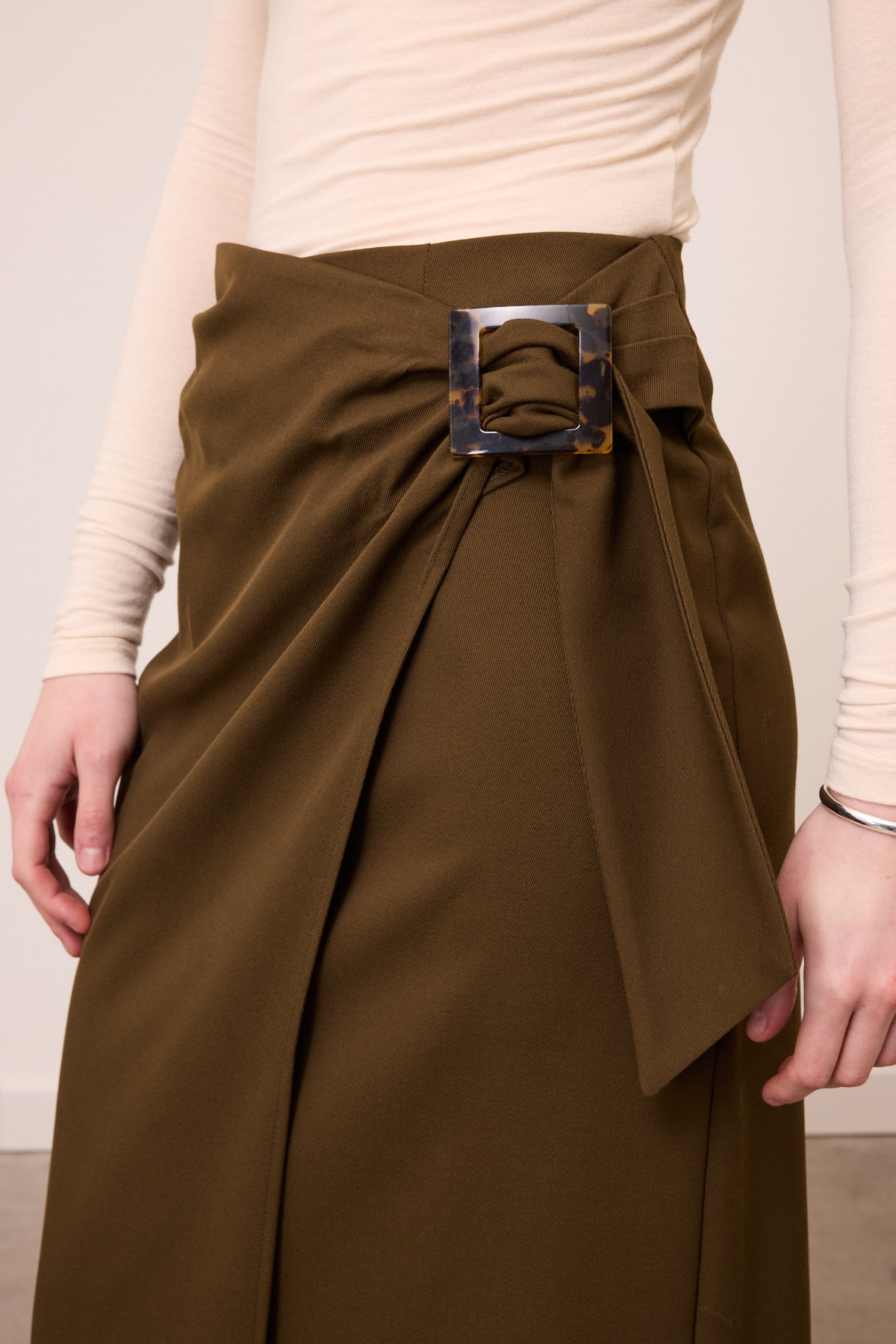Draped Wrap Skirt