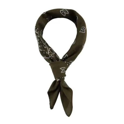 Cotton Paisley Bandana Olive
