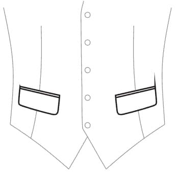 2 flap pockets
